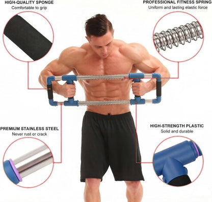 Push down Bar Chest Trainer - Home Workout Equipment for Chest, Arm, Shoulder, Abs and Back - Chest Exerciser Home Gym Strength Trainer