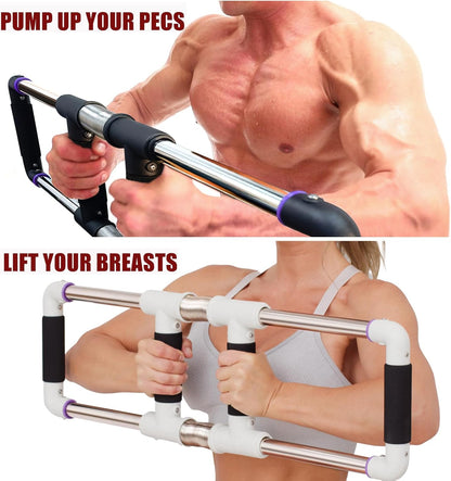 Push down Bar Chest Trainer - Home Workout Equipment for Chest, Arm, Shoulder, Abs and Back - Chest Exerciser Home Gym Strength Trainer