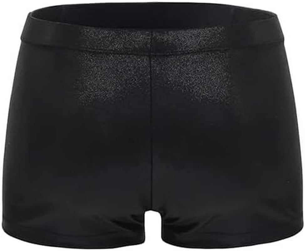 Aosva Girls' Sparkle Dance & Gymnastics Shorts - Stylish Athletic Wear for Ages 2-14