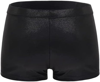 Aosva Girls' Sparkle Dance & Gymnastics Shorts - Stylish Athletic Wear for Ages 2-14