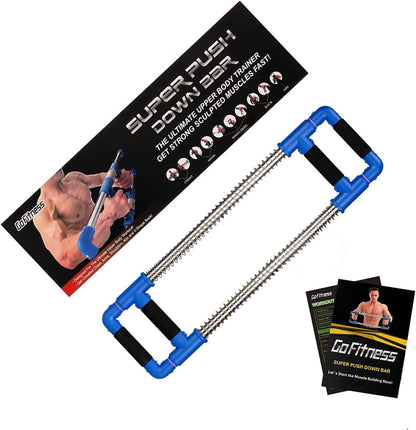 Push down Bar Chest Trainer - Home Workout Equipment for Chest, Arm, Shoulder, Abs and Back - Chest Exerciser Home Gym Strength Trainer