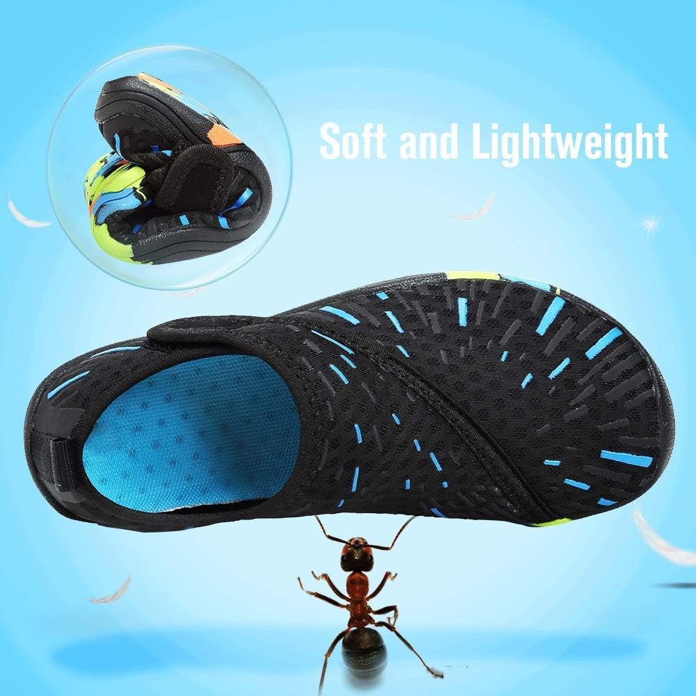 Boys & Girls Water Shoes Kids Lightweight Comfort Sole Easy Walking Athletic Slip on Aqua Sock(Toddler/Little Kid/Big Kid)