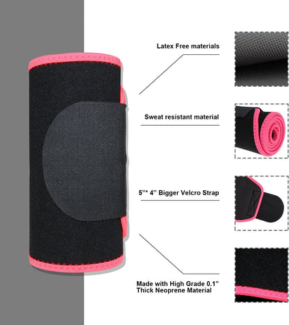 Ultimate Waist Trainer & Sweat Belt for Men and Women - Effective Belly Trimmer & Stomach Wrap